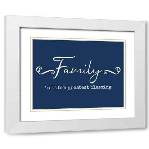 Family Greatest Blessing White Modern Wood Framed Art Print with Double Matting by Murray, Amanda