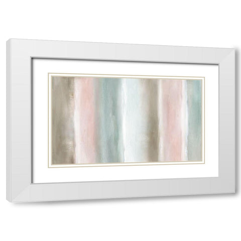 Rainbow Sherbert White Modern Wood Framed Art Print with Double Matting by Nan