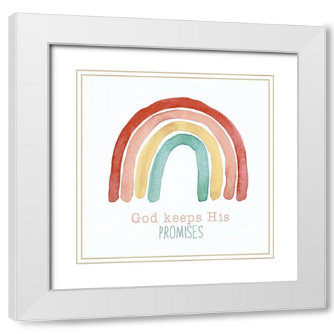 God Keeps White Modern Wood Framed Art Print with Double Matting by Donovan, Kelly