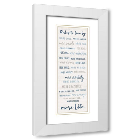 More Love White Modern Wood Framed Art Print with Double Matting by Carpentieri, Natalie