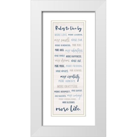 More Love White Modern Wood Framed Art Print with Double Matting by Carpentieri, Natalie