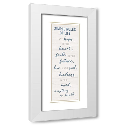 Have Hope White Modern Wood Framed Art Print with Double Matting by Carpentieri, Natalie
