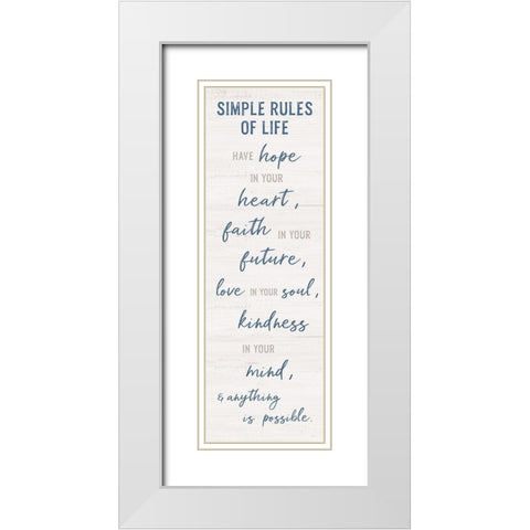 Have Hope White Modern Wood Framed Art Print with Double Matting by Carpentieri, Natalie