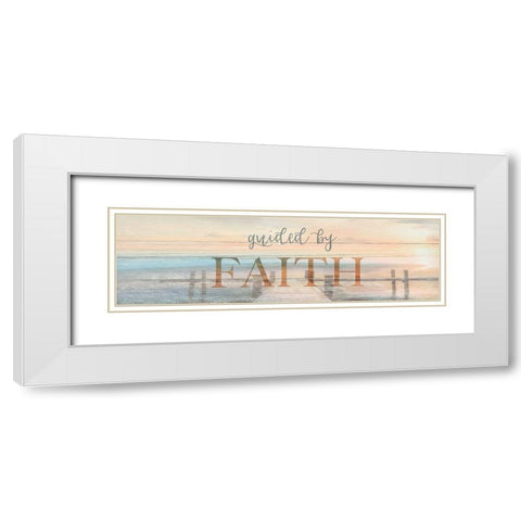 Guided by Faith White Modern Wood Framed Art Print with Double Matting by Calascibetta, Mike