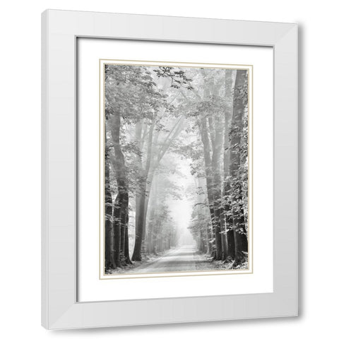Cheer Up White Modern Wood Framed Art Print with Double Matting by Van de Goor, Lars