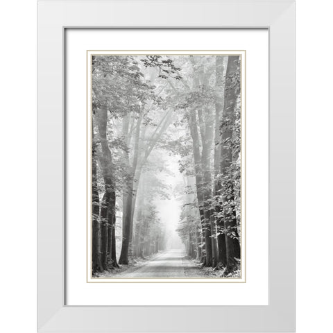 Cheer Up White Modern Wood Framed Art Print with Double Matting by Van de Goor, Lars