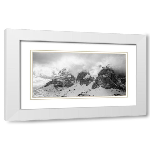 Dolomites White Modern Wood Framed Art Print with Double Matting by Van de Goor, Lars