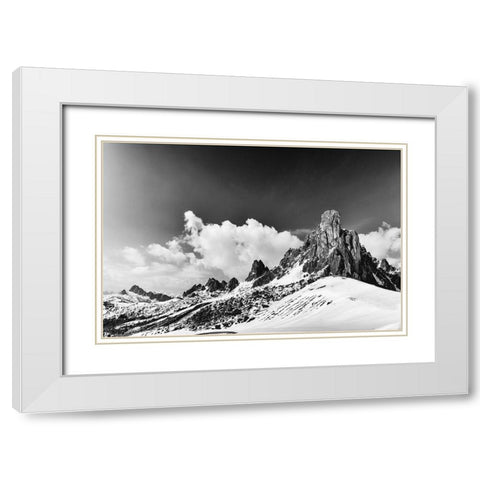 Dragons Tail White Modern Wood Framed Art Print with Double Matting by Van de Goor, Lars