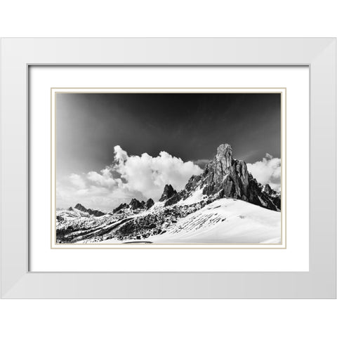 Dragons Tail White Modern Wood Framed Art Print with Double Matting by Van de Goor, Lars
