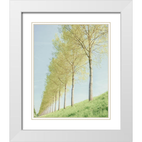 Endless White Modern Wood Framed Art Print with Double Matting by Van de Goor, Lars