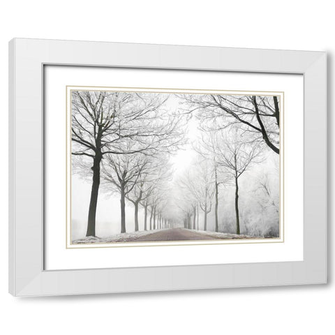 The Last Winter White Modern Wood Framed Art Print with Double Matting by Van de Goor, Lars