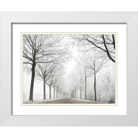 The Last Winter White Modern Wood Framed Art Print with Double Matting by Van de Goor, Lars