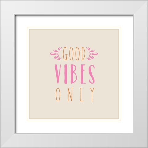 Retro Vibes White Modern Wood Framed Art Print with Double Matting by Murray, Amanda
