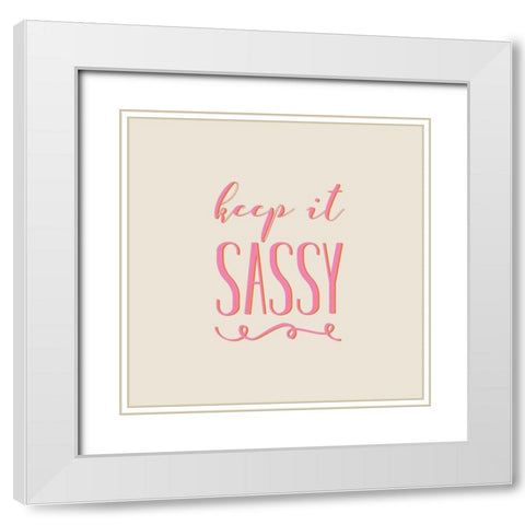 Retro Sassy White Modern Wood Framed Art Print with Double Matting by Murray, Amanda