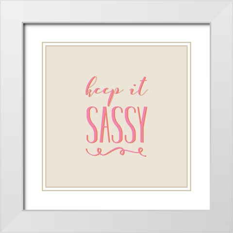Retro Sassy White Modern Wood Framed Art Print with Double Matting by Murray, Amanda