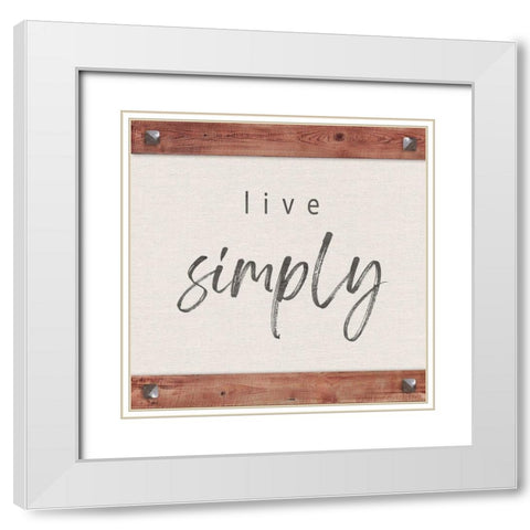 Simply White Modern Wood Framed Art Print with Double Matting by Murray, Amanda