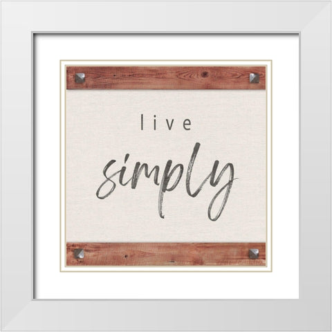 Simply White Modern Wood Framed Art Print with Double Matting by Murray, Amanda