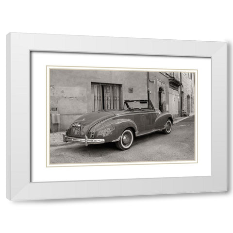 Classic Automobile White Modern Wood Framed Art Print with Double Matting by Van de Goor, Lars