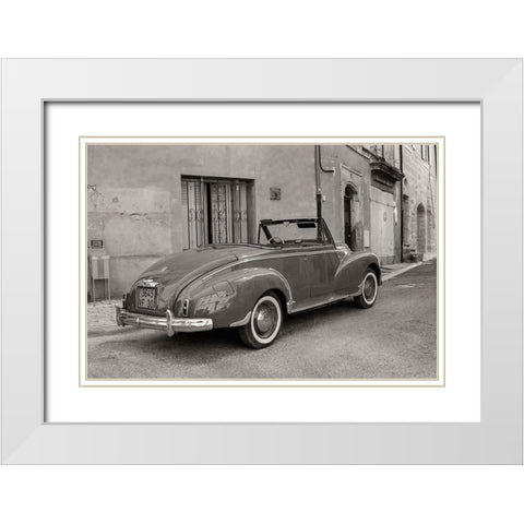 Classic Automobile White Modern Wood Framed Art Print with Double Matting by Van de Goor, Lars