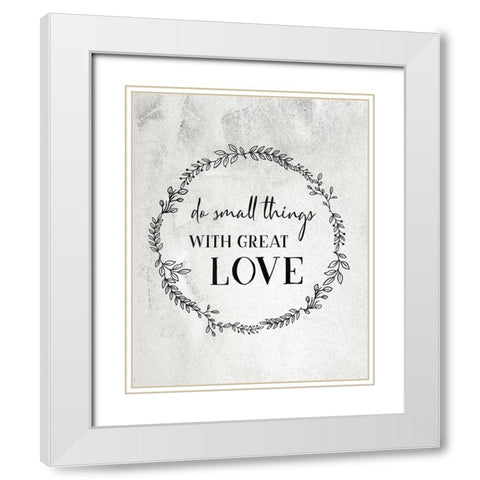 Small Things White Modern Wood Framed Art Print with Double Matting by Carpentieri, Natalie