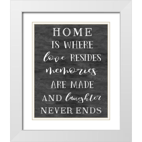 Love Resides White Modern Wood Framed Art Print with Double Matting by Carpentieri, Natalie