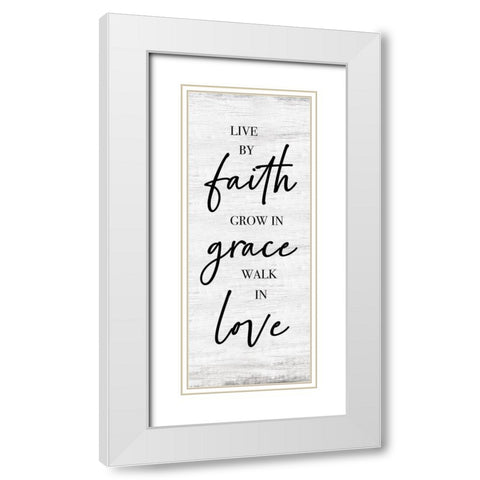 Walk in Love White Modern Wood Framed Art Print with Double Matting by Carpentieri, Natalie