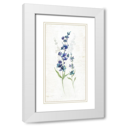 Fresh Cut Lavender I White Modern Wood Framed Art Print with Double Matting by Nan