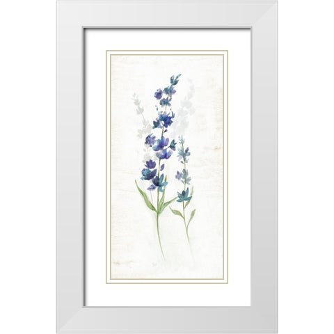 Fresh Cut Lavender I White Modern Wood Framed Art Print with Double Matting by Nan