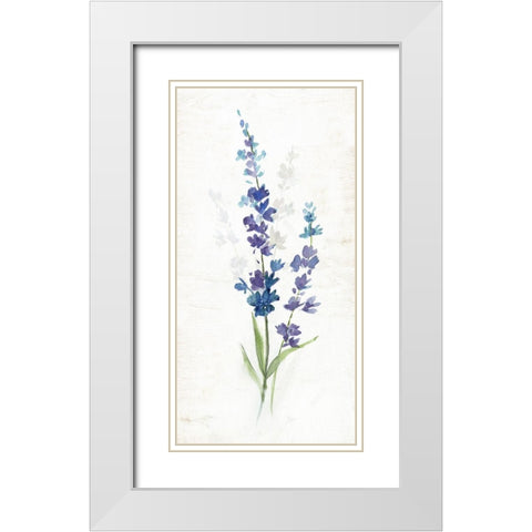 Fresh Cut Lavender II White Modern Wood Framed Art Print with Double Matting by Nan