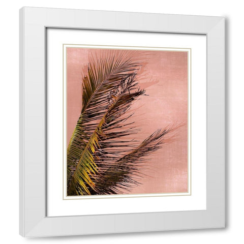 Honduras Palm White Modern Wood Framed Art Print with Double Matting by Carpentieri, Natalie