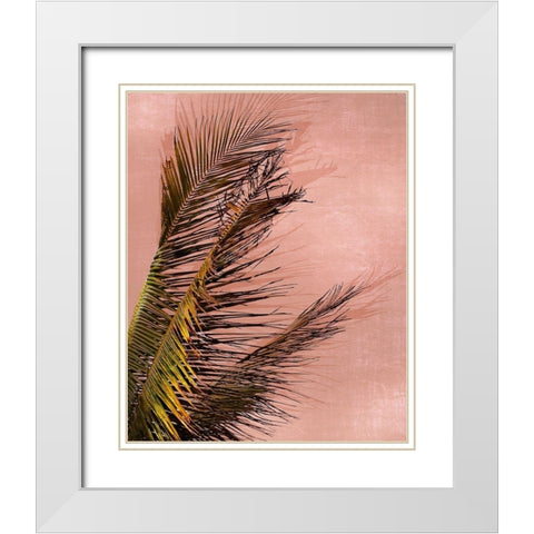 Honduras Palm White Modern Wood Framed Art Print with Double Matting by Carpentieri, Natalie