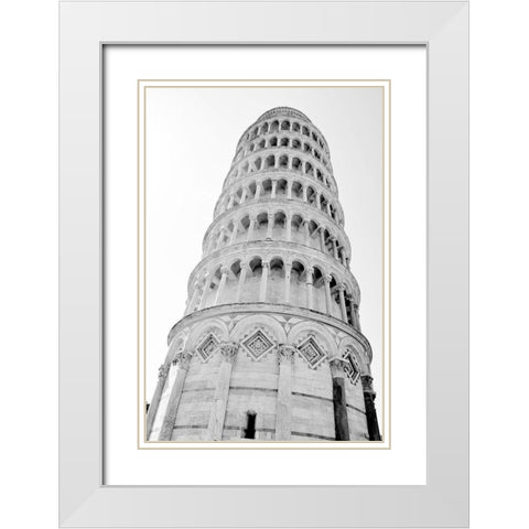 Pisa White Modern Wood Framed Art Print with Double Matting by Carpentieri, Natalie