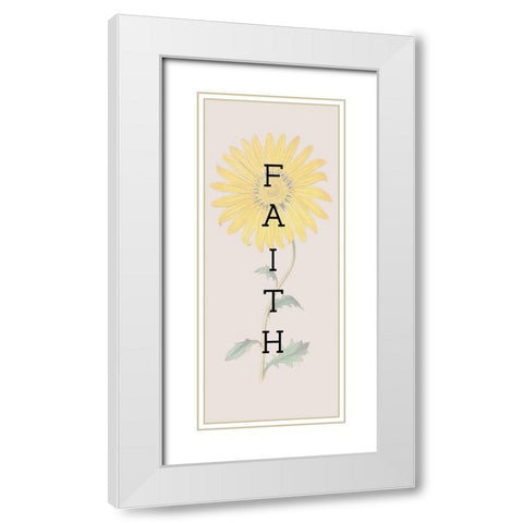 Faith White Modern Wood Framed Art Print with Double Matting by Jill, Susan
