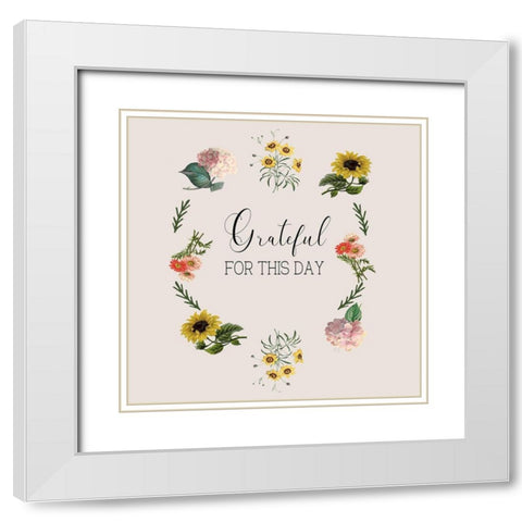 Grateful White Modern Wood Framed Art Print with Double Matting by Jill, Susan