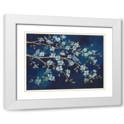 Bluebird Conference White Modern Wood Framed Art Print with Double Matting by Nan