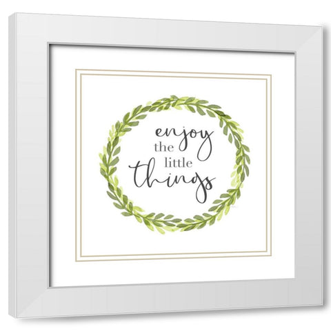 Little Things White Modern Wood Framed Art Print with Double Matting by Carpentieri, Natalie