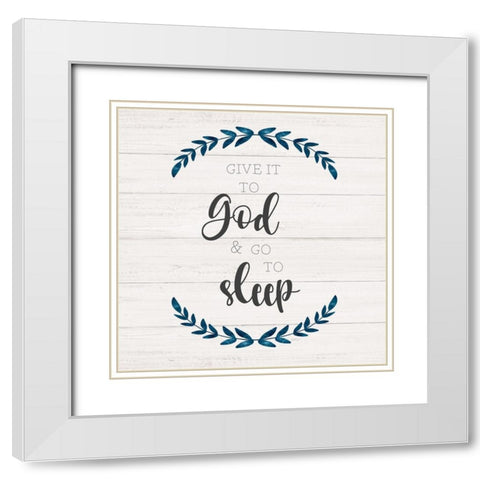 Go to Sleep White Modern Wood Framed Art Print with Double Matting by Carpentieri, Natalie