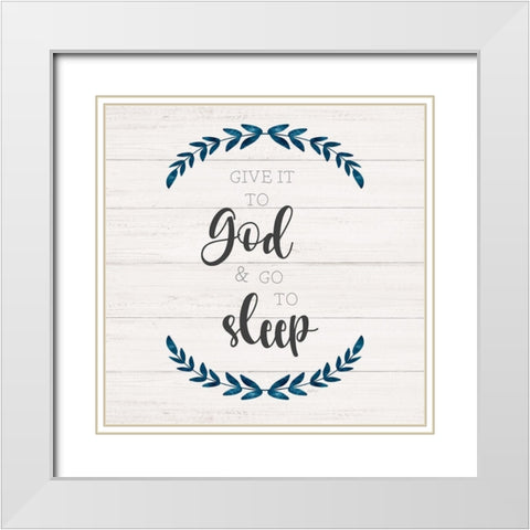 Go to Sleep White Modern Wood Framed Art Print with Double Matting by Carpentieri, Natalie