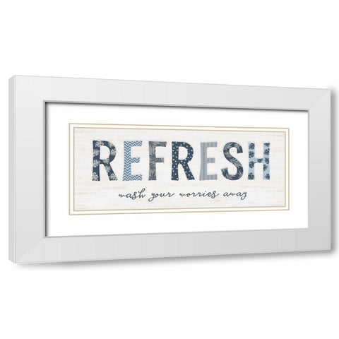 Refresh White Modern Wood Framed Art Print with Double Matting by Carpentieri, Natalie