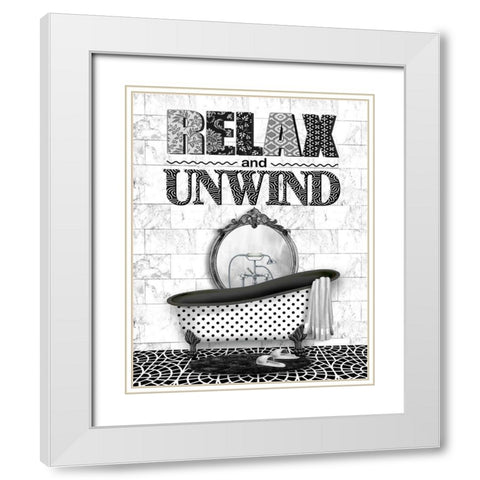 Relax and Unwind White Modern Wood Framed Art Print with Double Matting by Knutsen, Conrad