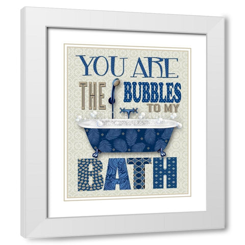 Bubble Bath White Modern Wood Framed Art Print with Double Matting by Knutsen, Conrad