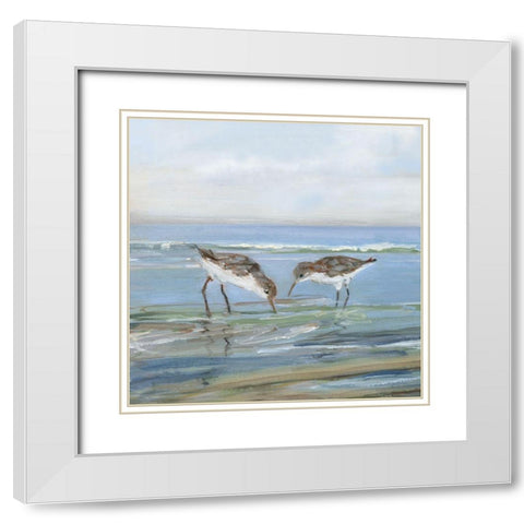 Seabird Beach II White Modern Wood Framed Art Print with Double Matting by Swatland, Sally