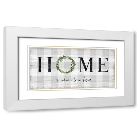 Where Love Lives White Modern Wood Framed Art Print with Double Matting by Carpentieri, Natalie