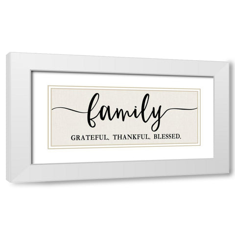 Family Grateful White Modern Wood Framed Art Print with Double Matting by Carpentieri, Natalie