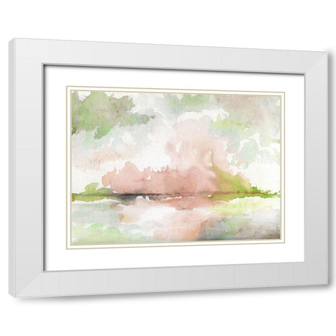 Morning Surprise White Modern Wood Framed Art Print with Double Matting by Nan