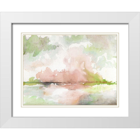 Morning Surprise White Modern Wood Framed Art Print with Double Matting by Nan