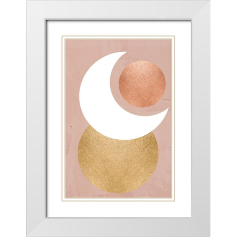 Lunar Mystic White Modern Wood Framed Art Print with Double Matting by Santiago, Daniela