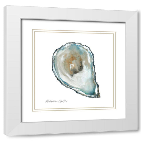 Atlantic Oyster White Modern Wood Framed Art Print with Double Matting by Robinson, Carol