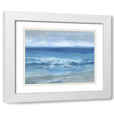 Ocean Beauty White Modern Wood Framed Art Print with Double Matting by Nan