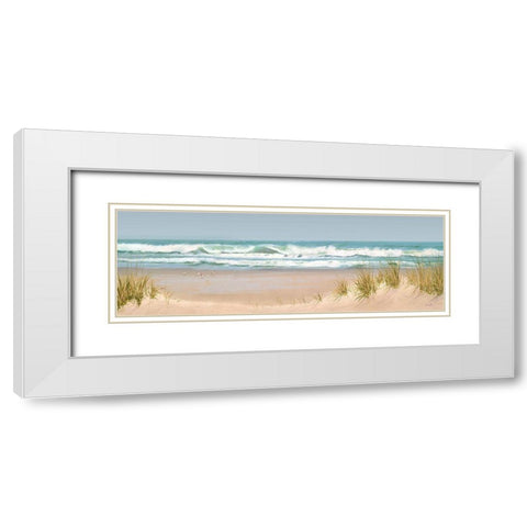 Jewelled Surf White Modern Wood Framed Art Print with Double Matting by Seslar, Lin